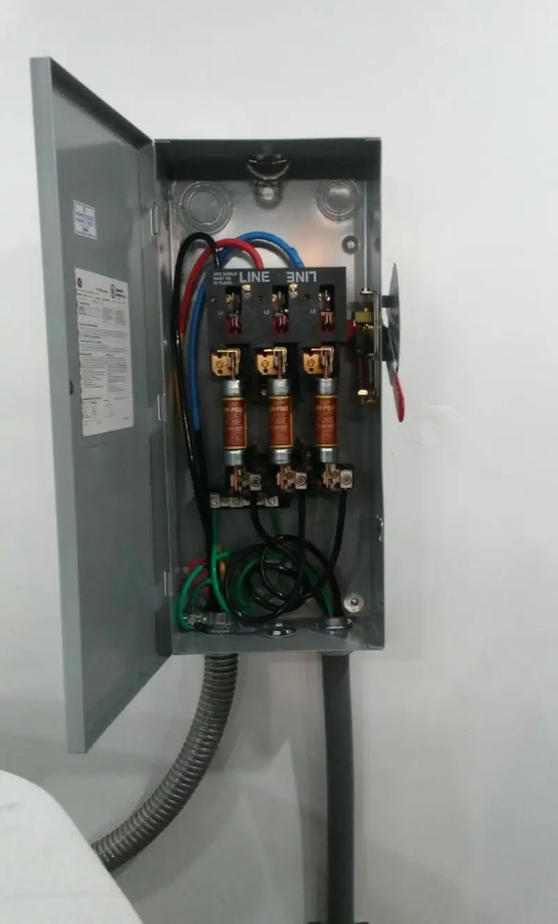 Three-phase disconnect switch installed for Electrical Wiring & Rewiring in Montville